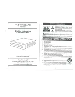 Preview for 1 page of Winegard Digital to Analog Converter Box RCDT09A Instruction Manual