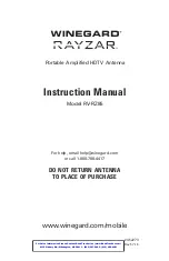 Предварительный просмотр 1 страницы Winegard RAYZAR RV-RZ85 Instruction Manual