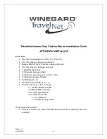 Winegard TRAVELNET TN-2033 Installation Manual preview