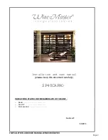 WINEMASTER SP40CAPRO Installation And User Manual preview