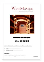 Предварительный просмотр 1 страницы WINEMASTER Wine C50S Installation And User Manual