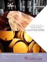 WINEMASTER WineSP40CAPRO Instructions For Installation And Use Manual предпросмотр