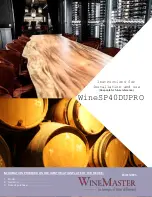 WINEMASTER WineSP40DUPRO Instructions For Installation And Use Manual предпросмотр