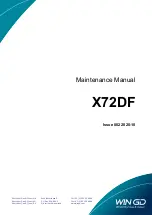 Preview for 1 page of WinGD X62DF Maintenance Manual