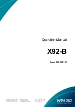 Preview for 1 page of WinGD X92-B Operation Manual