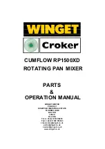 Preview for 1 page of Winget Crocker RP1500XD Parts & Operation Manual