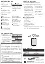 Предварительный просмотр 2 страницы Winix C535 User Manual