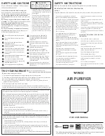 Preview for 2 page of Winix C545 User Manual