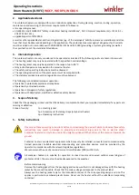 Preview for 3 page of winkler WOCP Operating Instructions Manual