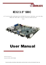 Winmate IE32 3.5 SBC User Manual preview