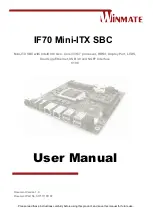 Предварительный просмотр 1 страницы Winmate IF70 Mini-ITX SBC User Manual