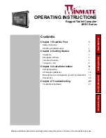 Winmate M101 Series Operating Instructions Manual preview