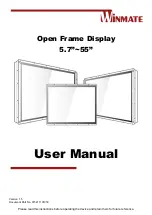 Winmate Open Frame Display User Manual предпросмотр