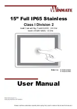 Preview for 1 page of Winmate R15IB3S-65EX User Manual