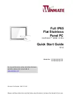 Winmate R15ID3S-65A1FTE Quick Start Manual предпросмотр