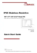 Winmate R15IK3S-65C3 Quick Start Manual preview