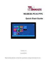 Winmate W22IB3S-PCA3 PPC Quick Start Manual preview