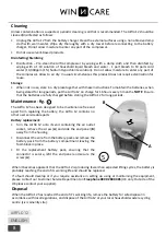 Preview for 8 page of Winncare Mangar AIRFLO 12 User Instructions