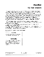 Preview for 1 page of Winnebago 1996 Minnie Winnie Operator'S Manual