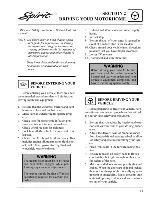 Preview for 21 page of Winnebago 2001 Spirit Owner'S Manual