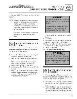 Preview for 21 page of Winnebago 2001 Ultimate Advantage Owner'S Manual