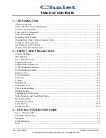 Preview for 1 page of Winnebago Chalet 22BR Owner'S Manual