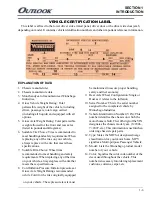 Preview for 7 page of Winnebago Outlook 25F Manual