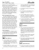 Preview for 16 page of Winnebago rialta Owner'S Manual