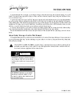 Предварительный просмотр 1 страницы Winnebago Sunflyer Owner'S Manual