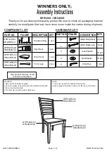 Предварительный просмотр 1 страницы Winners Only DPR120S Assembly Instructions