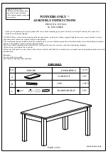 Предварительный просмотр 1 страницы Winners Only DV23666 Assembly Instructions