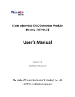 Winsen ZE07-CH2O User Manual предпросмотр