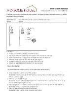 Предварительный просмотр 1 страницы Winsome house WH072 Instruction Manual