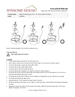 Предварительный просмотр 2 страницы Winsome house WHF488 Instruction Manual