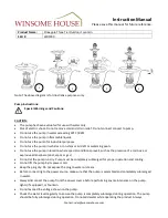 Preview for 2 page of Winsome house WHF900 Instruction Manual