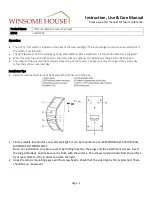 Предварительный просмотр 2 страницы Winsome house WHSL449 Instruction, Use & Care Manual