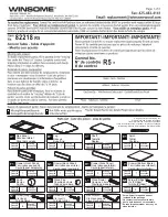 Preview for 1 page of Winsome 82218 Assembly Instructions