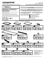 Предварительный просмотр 3 страницы Winsome 92644 R1 Assembly Instructions Manual