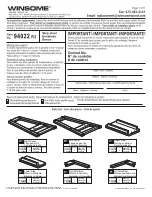 Winsome 94022 R3 Assembly Instructions Manual предпросмотр