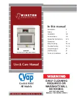 Winston Industries CAC507 Use & Care Manual предпросмотр