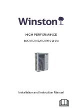 Winston PRO 20 EVI Installation And Instruction Manual предпросмотр