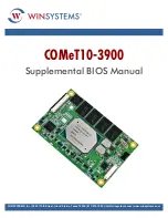 WinSystems COMeT10-3900 Supplemental Bios Manual preview