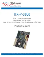 Предварительный просмотр 1 страницы WinSystems ITX-P-3800 Product Manual