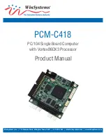 Preview for 1 page of WinSystems PCM-C418 Product Manual