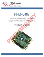 Preview for 1 page of WinSystems PPM-C407 Product Manual