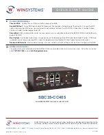 Preview for 2 page of WinSystems SBC35-CC405 Quick Start Manual