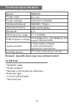 Предварительный просмотр 36 страницы Wintal DAB20C User Manual