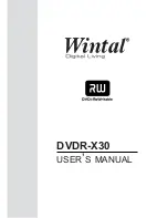 Wintal DVDR-X30 User Manual preview