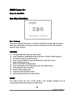 Wintal SX-HVY01 Operating Instructions preview