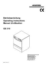 Preview for 1 page of Winterhalter GS 310 Operating Instructions Manual